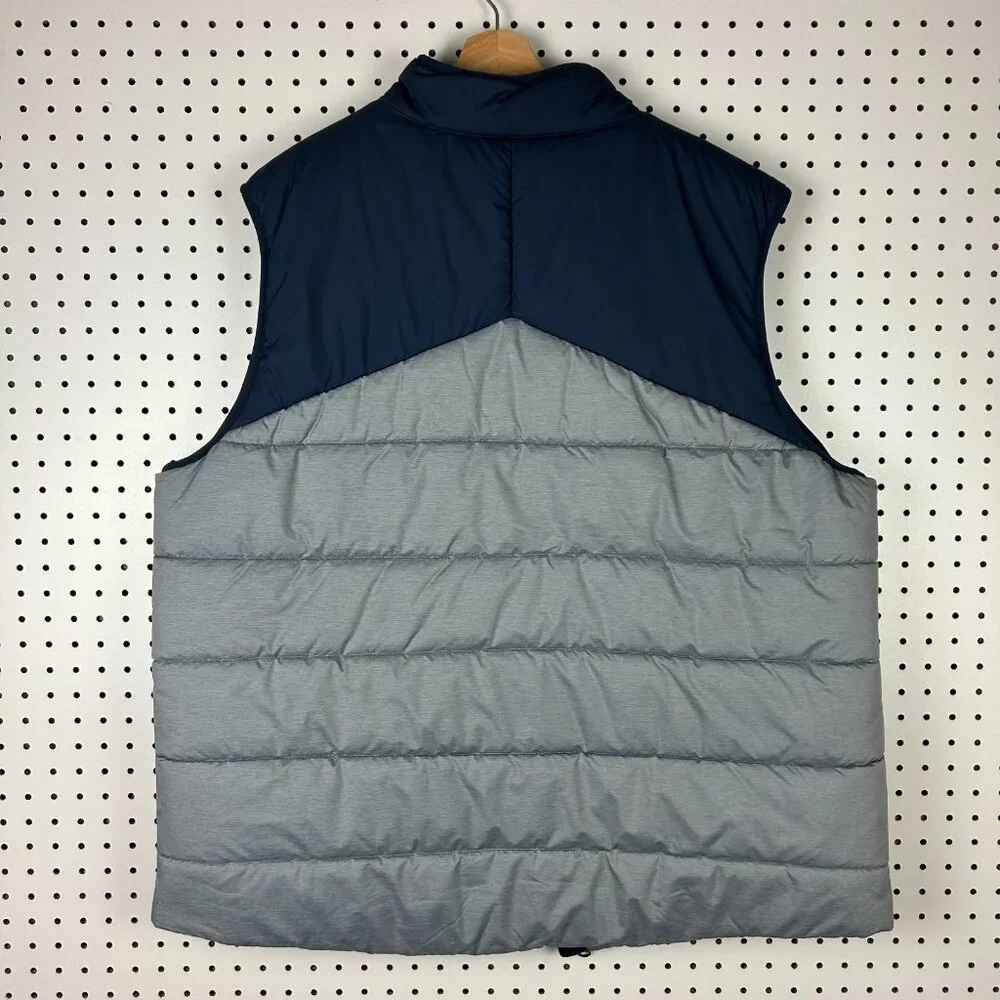 Ole Miss Rebels Nike Puffer‎ Vest Men's 2XL Gray Full Zip Sideline Insulated